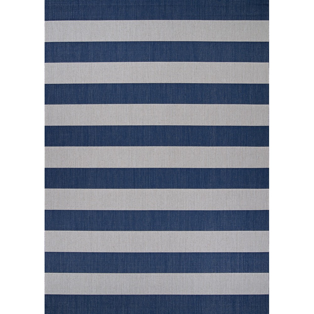 Couristan Afuera Yacht Club Midnight Blue-Ivory Rug 2' x 3'7"