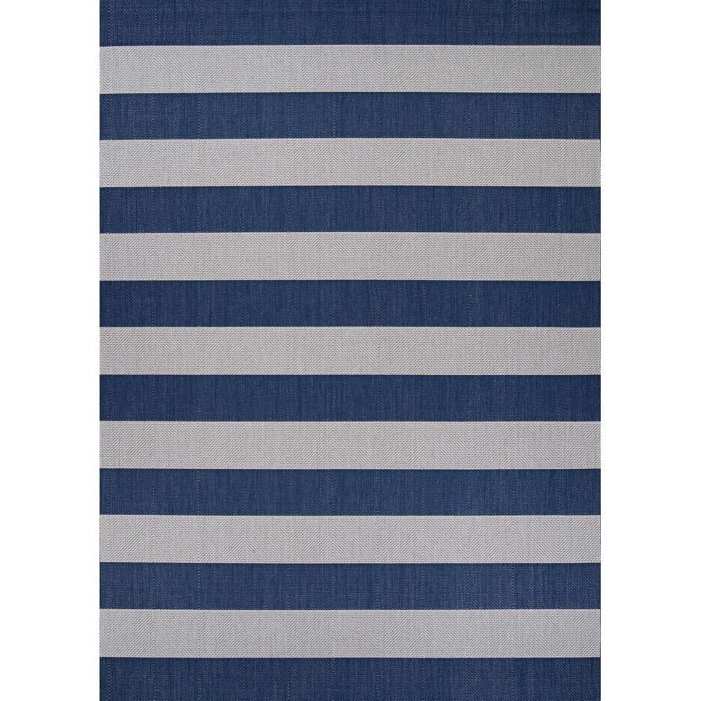 Couristan Afuera Yacht Club Midnight Blue-Ivory Rug 5'3" x 7'6"