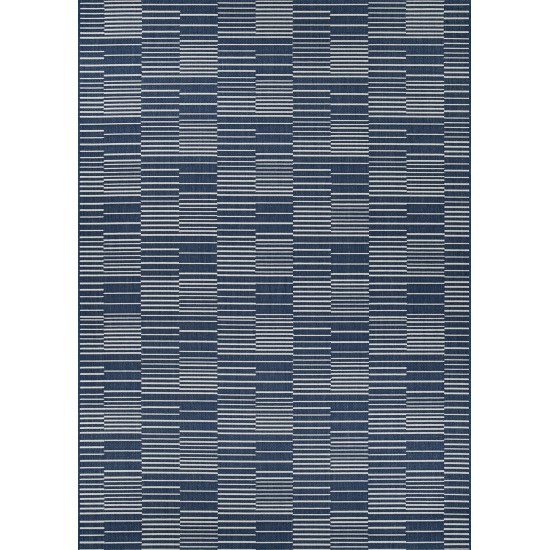 Couristan Afuera Regatta Marine-Shell Runner Rug 2'2" x 7'10"