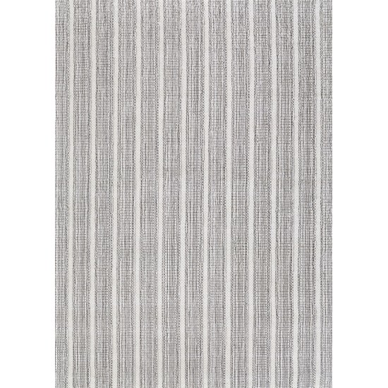 Couristan Aspen Textured Stripes Dark Grey Rug 5' x 8'