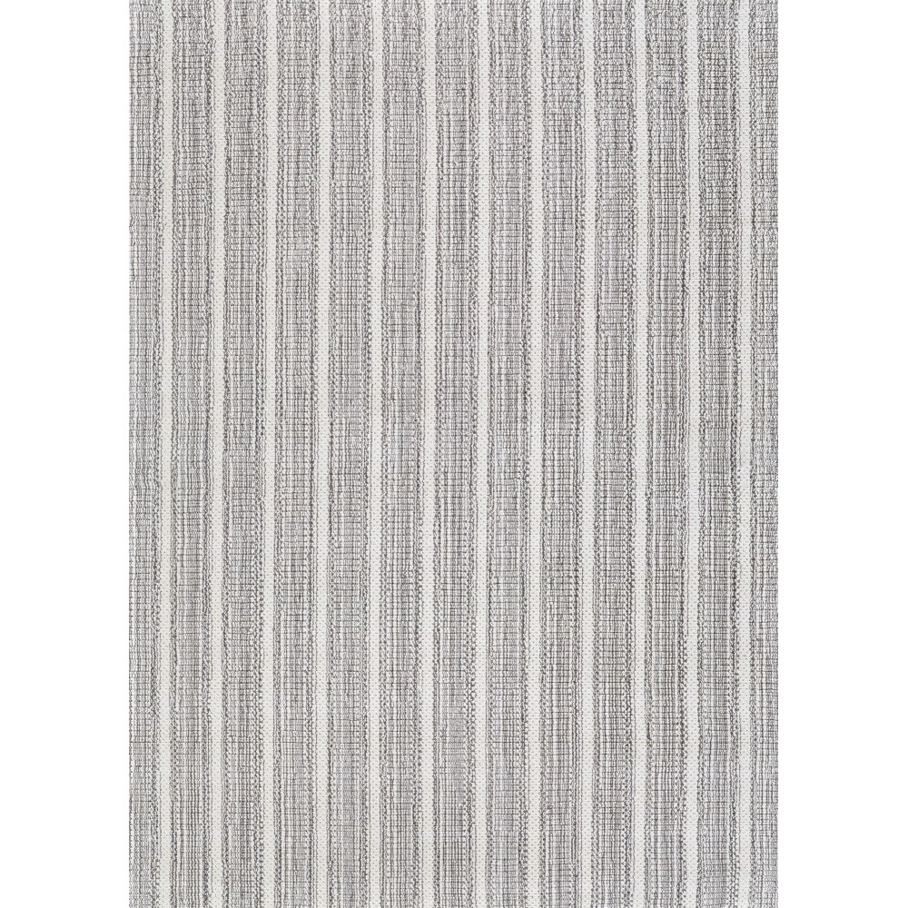 Couristan Aspen Textured Stripes Dark Grey Rug 5' x 8'