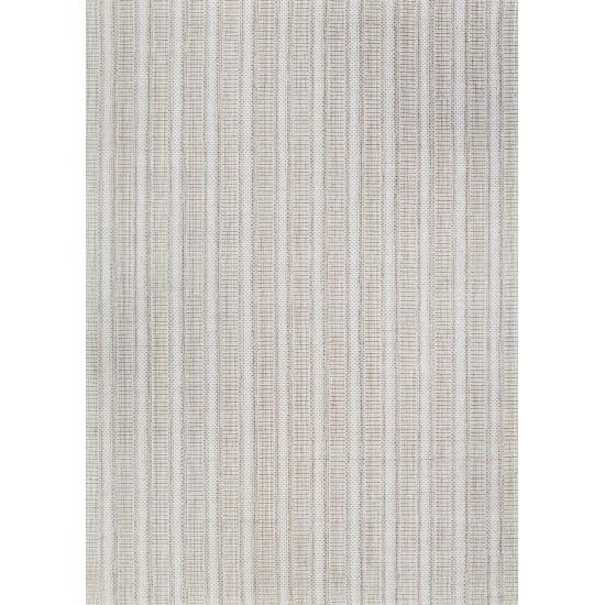 Couristan Aspen Textured Stripes Lt Beige Rug 5' x 8'