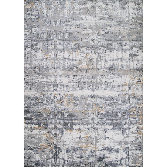 Couristan Brocatelle Lampas Silver-Cream Rug 5'3"x7'6"