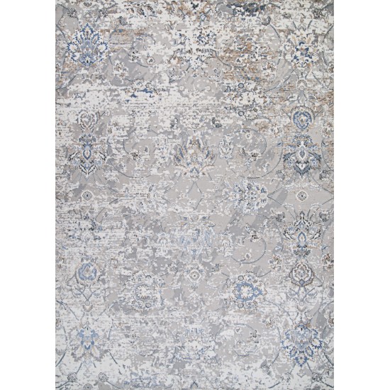 Couristan Brocatelle Oglive Silver-Cream Rug 5'3"x7'6"