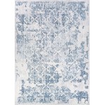 Couristan Calinda Grand Damask Steel Blue-Ivory Rug 2' x 3'