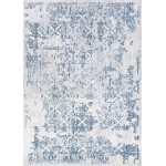 Couristan Calinda Grand Damask Steel Blue-Ivory Rug 7\'10" x 10\'10"