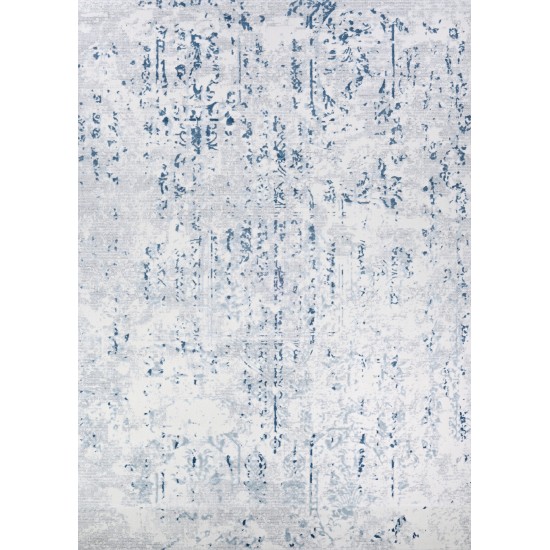 Couristan Calinda Kingsbury Steel Blue-Ivory Rug 2' x 3'