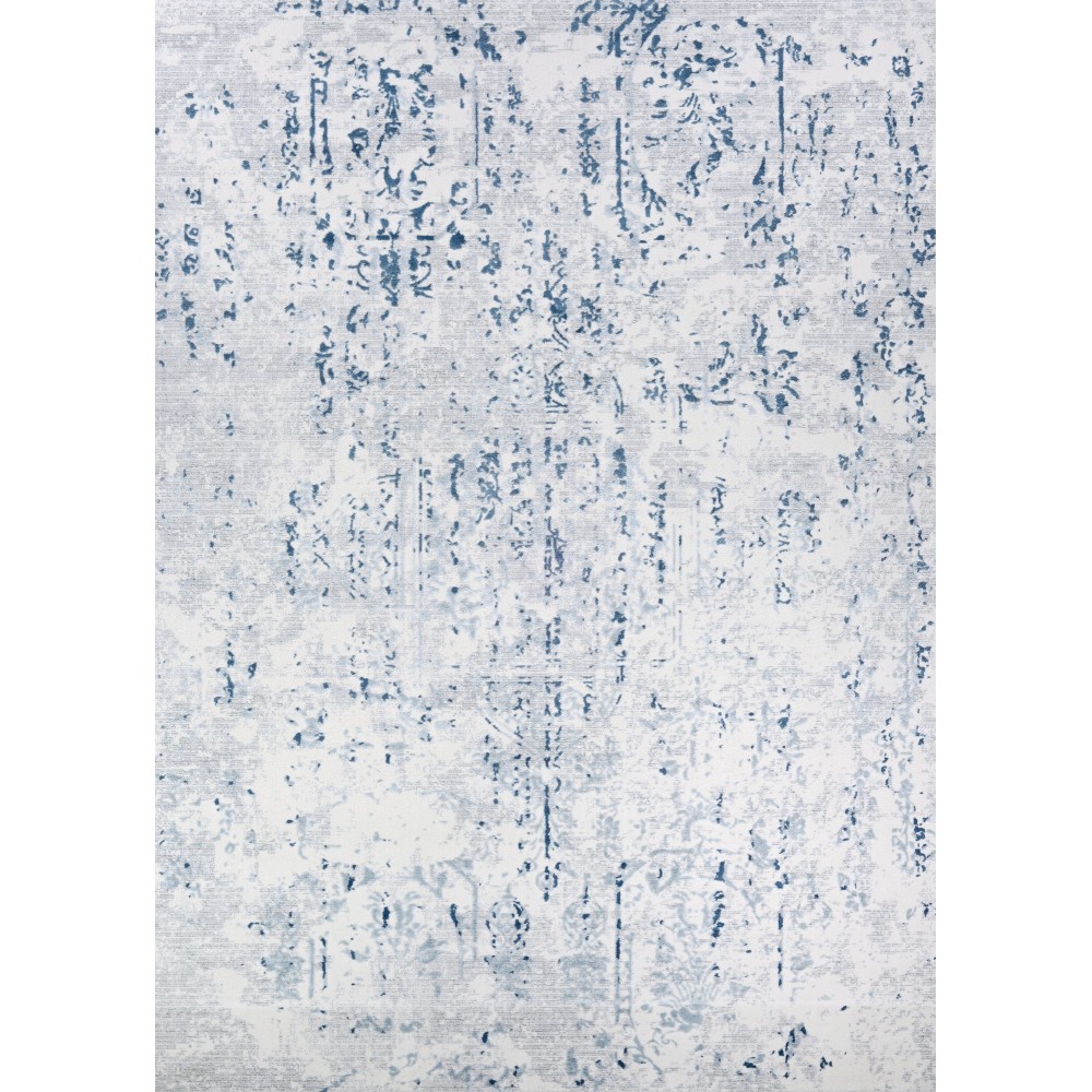 Couristan Calinda Kingsbury Steel Blue-Ivory Rug 5'3" x 7'6"