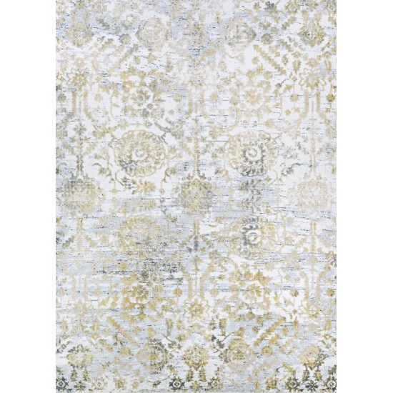 Couristan Calinda Marlowe Gold-Silver-Ivory Rug 2' x 3'