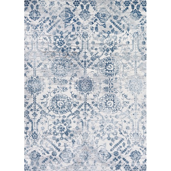 Couristan Calinda Marlowe Steel Blue-Ivory Rug 2' x 3'