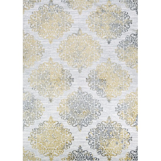 Couristan Calinda Montebello Gold-Silver-Ivory Rug 2' x 3'