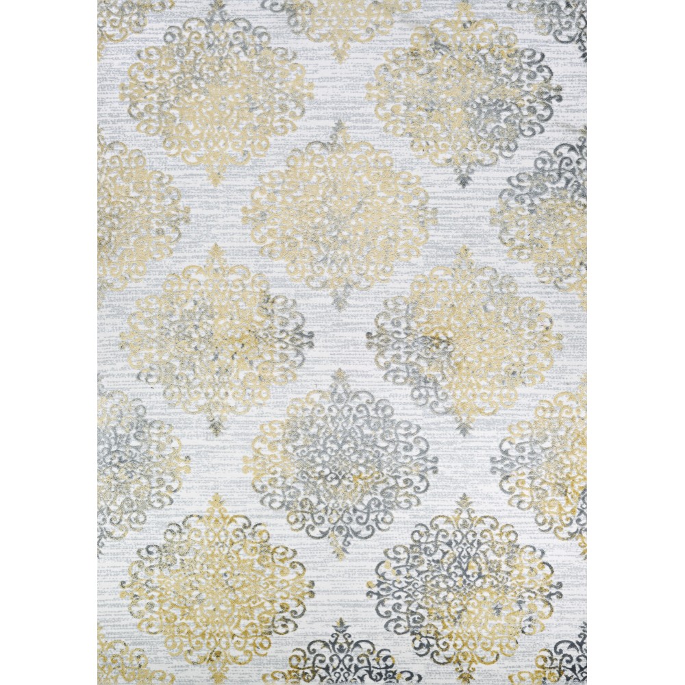 Couristan Calinda Montebello Gold-Silver-Ivory Rug 2' x 3'