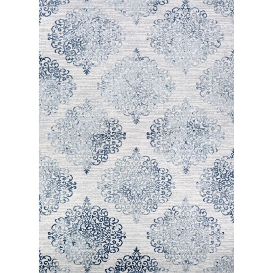 Couristan Calinda Montebello Steel Blue-Ivory Rug 2' x 3'