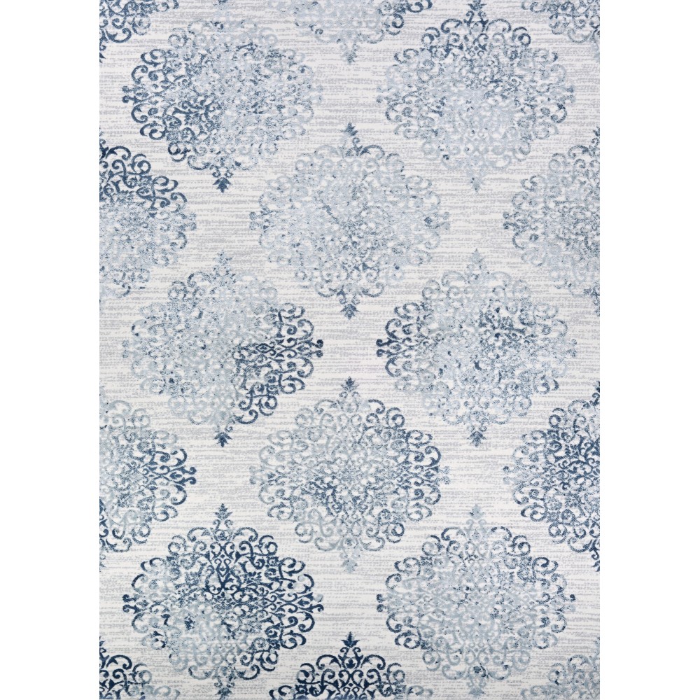 Couristan Calinda Montebello Steel Blue-Ivory Rug 3'3" x 5'3"