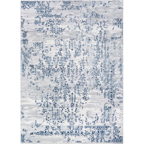 Couristan Calinda Samovar Steel Blue-Ivory Rug 2' x 3'