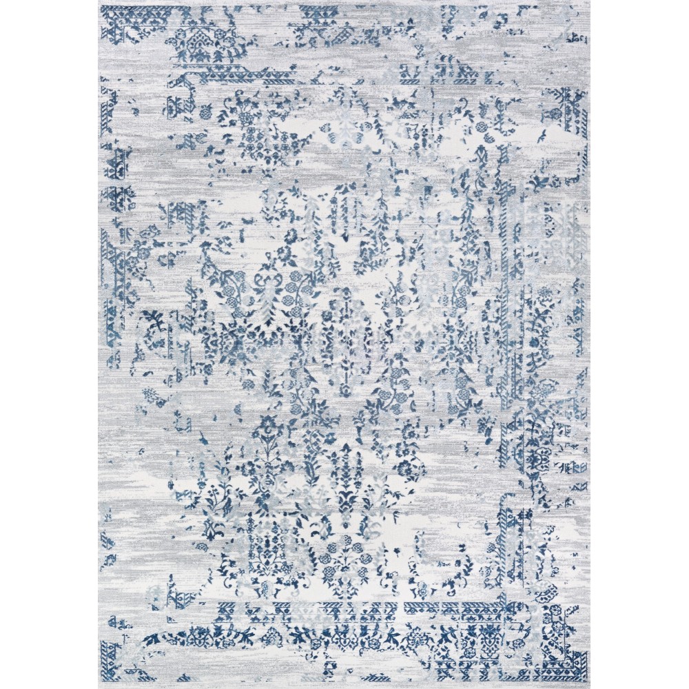 Couristan Calinda Samovar Steel Blue-Ivory Rug 5'3" x 7'6"