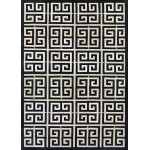 Couristan Chalet Meander Black-Ivory Rug 2\' x 4\'