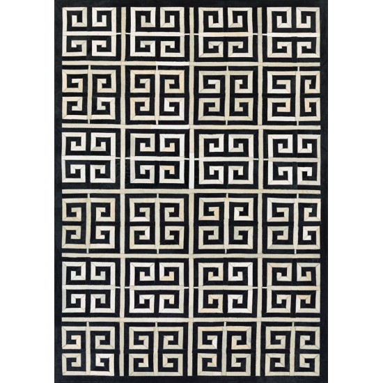 Couristan Chalet Meander Black-Ivory Rug 2' x 4'