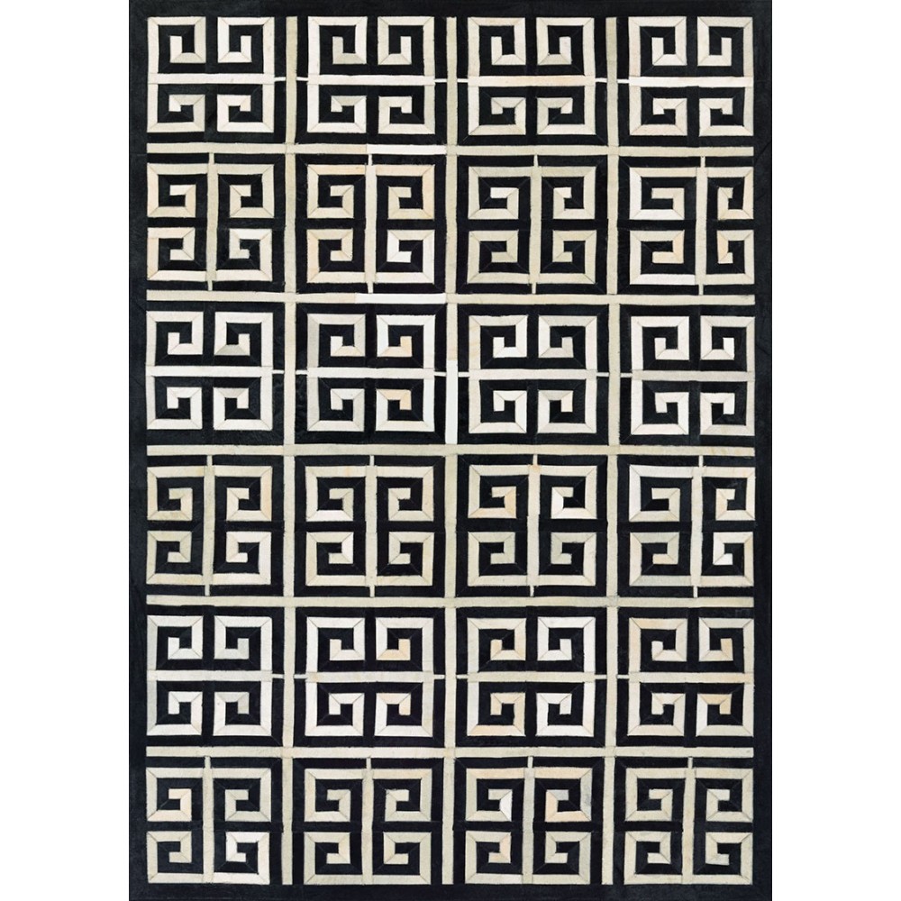 Couristan Chalet Meander Black-Ivory Rug 9'6" x 13'