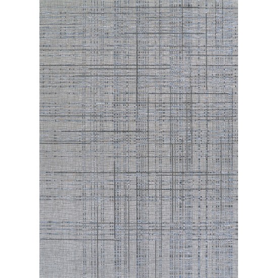 Couristan Charm Grasscloth Grey-Denim Rug 2'2" x 4'3"