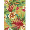 Couristan Covington Painted Fern Fern-Red Rug 2' x 4'