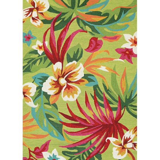 Couristan Covington Painted Fern Fern-Red Rug 2' x 4'