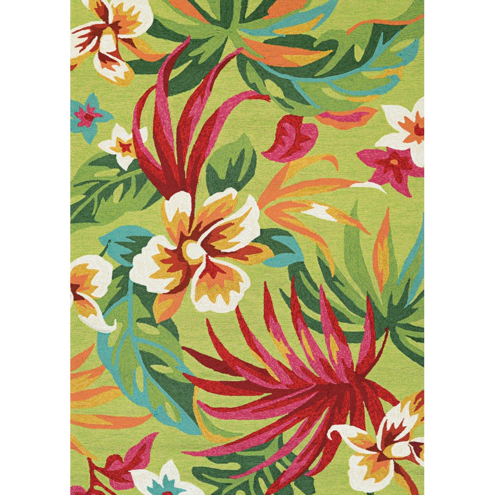 Couristan Covington Painted Fern Fern-Red Runner Rug 2'6" x 8'6"