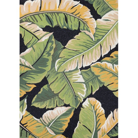 Couristan Covington Rainforest Forest Green-Black Rug 2' x 4'