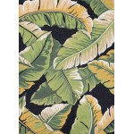 Couristan Covington Rainforest Forest Green-Black Rug 3\'6" x 5\'6"