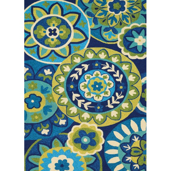 Couristan Covington Rip Tide Ocean-Green Rug 2' x 4'