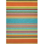 Couristan Covington Sherbet Stripe Multi Round Rug 7'10" x 7"10"