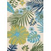 Couristan Covington Summer Laelia Ivory-Fern Round Rug 7'10" x 7"10"