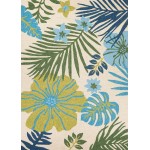 Couristan Covington Summer Laelia Ivory-Fern Runner Rug 2\'6" x 8\'6"