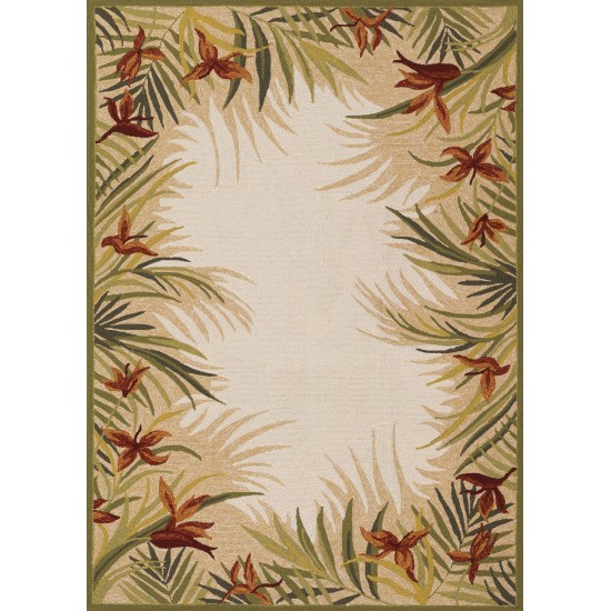 Couristan Covington Tropic Gardens Sand-Multi Rug 2' x 4'