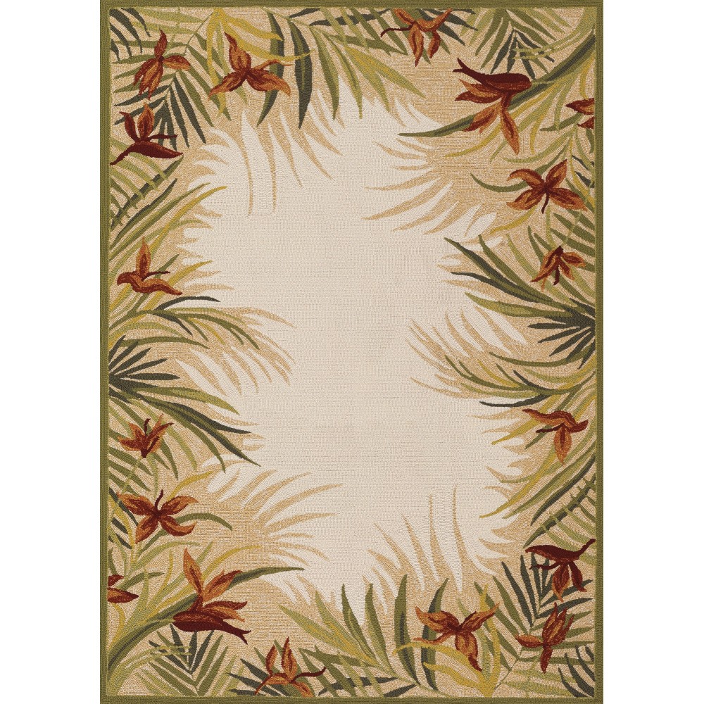 Couristan Covington Tropic Gardens Sand-Multi Runner Rug 2'6" x 8'6"