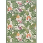 Couristan Dolce Flowering Fern Ivory-Hunter Green Rug 2'3" x 3'11"