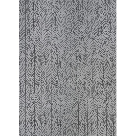 Couristan Dolce Majorelle Silver-Black Rug 2'3" x 3'11"