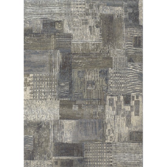 Couristan Easton Abstract Mural Antique Cream Runner Rug 2'7" x 7'10"