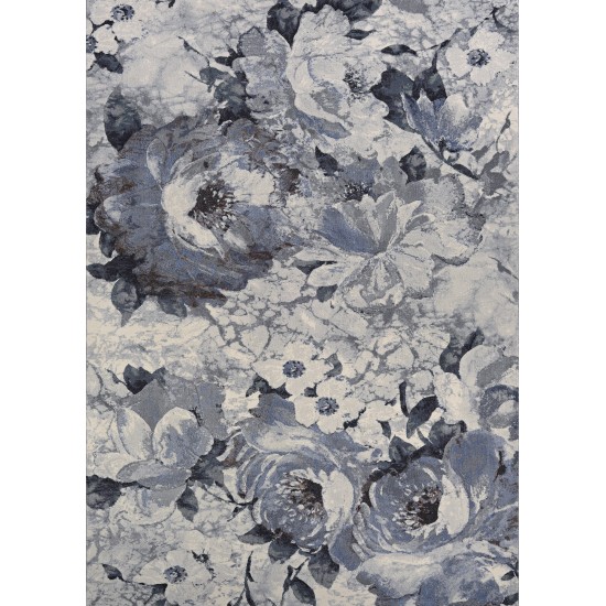 Couristan Easton Bountiful Pewter Rug 3'11" x 5'3"