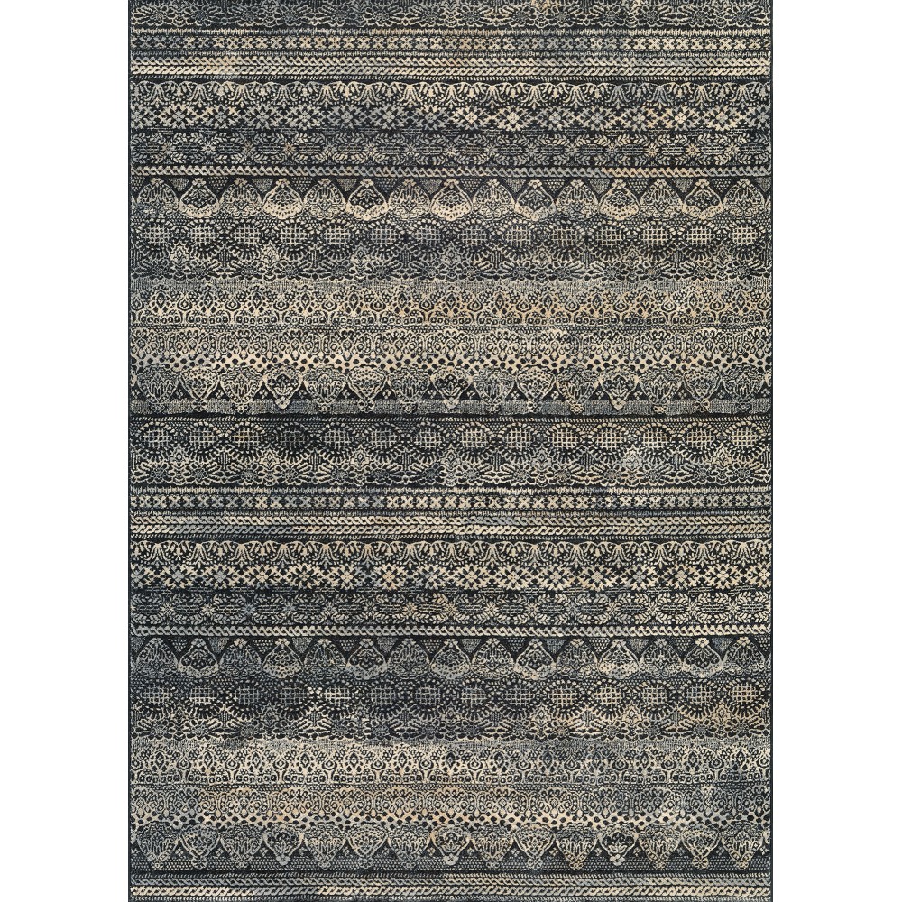 Couristan Easton Capella Black-Grey Rug 5'3" x 7'6"