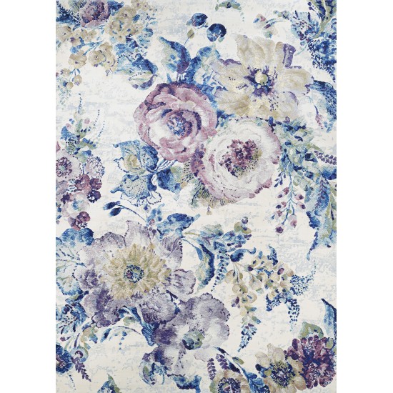 Couristan Easton Floral Chic Bone-Multi Runner Rug 2'7" x 7'10"