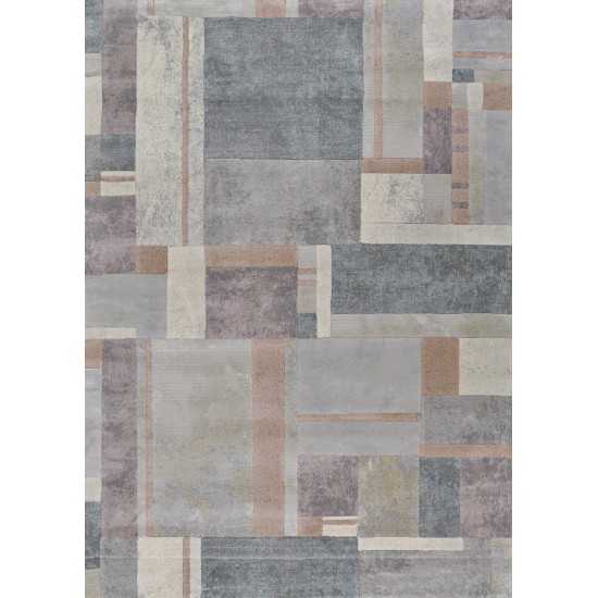 Couristan Easton Gambit Blocks Stone-Multi Runner Rug 2'7" x 7'10"