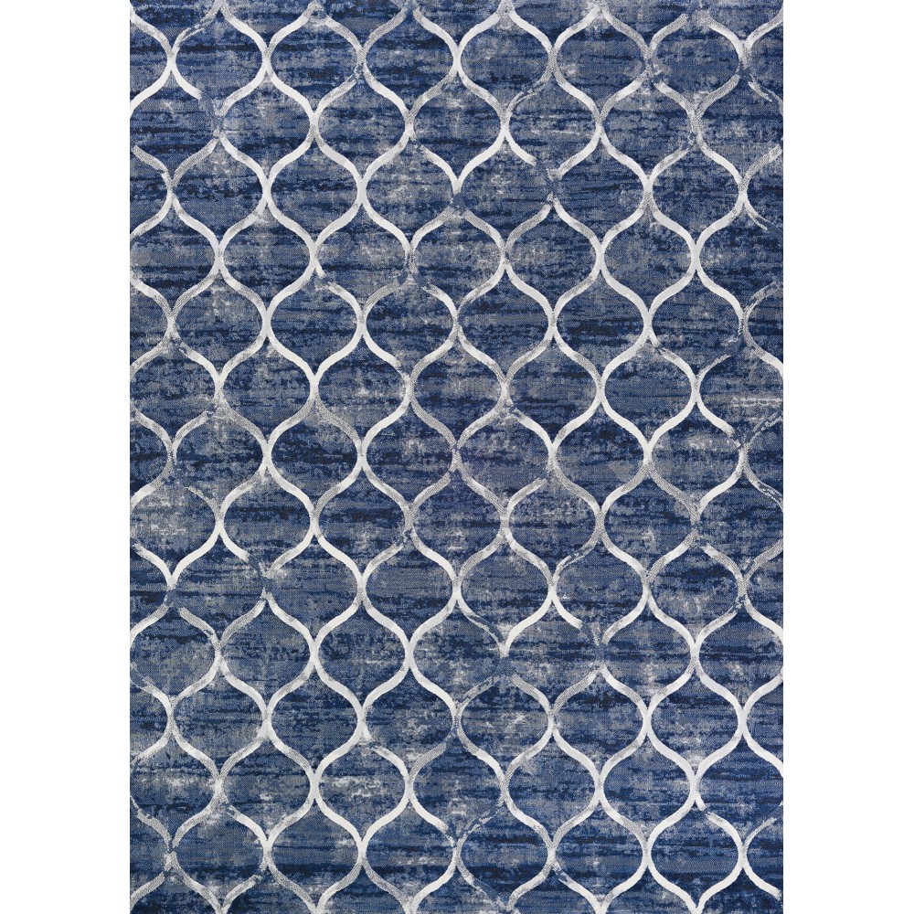 Couristan Easton Ogee Dusk Blue Runner Rug 2'7" x 7'10"