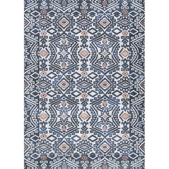 Couristan Everest Bohemia Denim Ivory Rug 3'11" x 5'3"