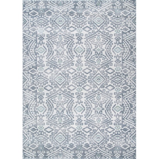 Couristan Everest Bohemia Greystone-Lime Runner Rug 2'7" x 7'10"