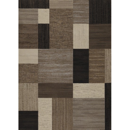 Couristan Everest Geometrics Brown-Multi Runner Rug 2'7" x 7'10"