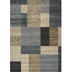 Couristan Everest Geometrics Tan-Teal Rug 3'11" x 5'3"