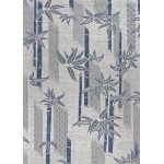 Couristan Everhome Bamboo Stripe Ivory-Cape Blue Rug 7'10" x 10'9"