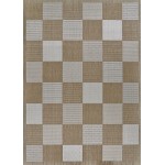 Couristan Everhome Checkered Point Light Brown-Ivory Rug 5'3" x 7'6"