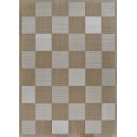 Couristan Everhome Checkered Point Light Brown-Ivory Rug 7'10" x 10'9"